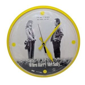 1989 Nelson When Harry Met Sally Plastic Round Wall Clock 12"